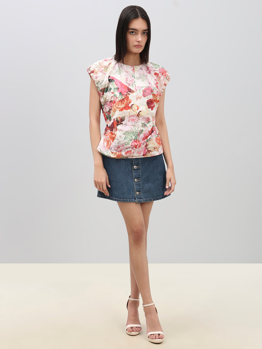 Floral Print Cotton Top