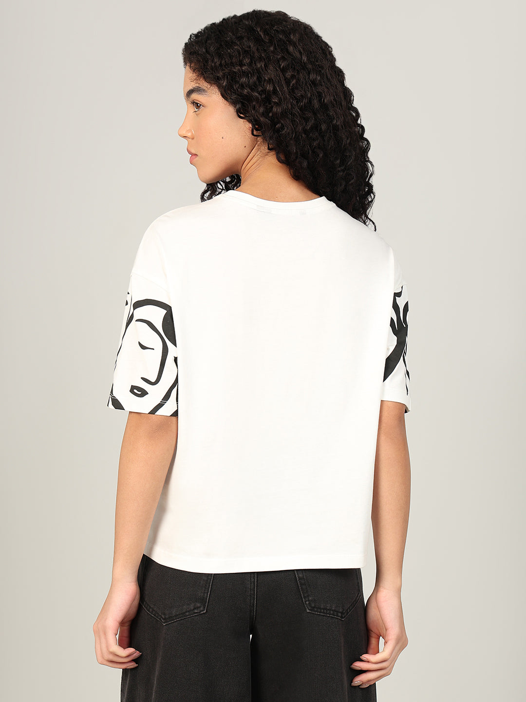 Abstract Print Cotton T-shirt