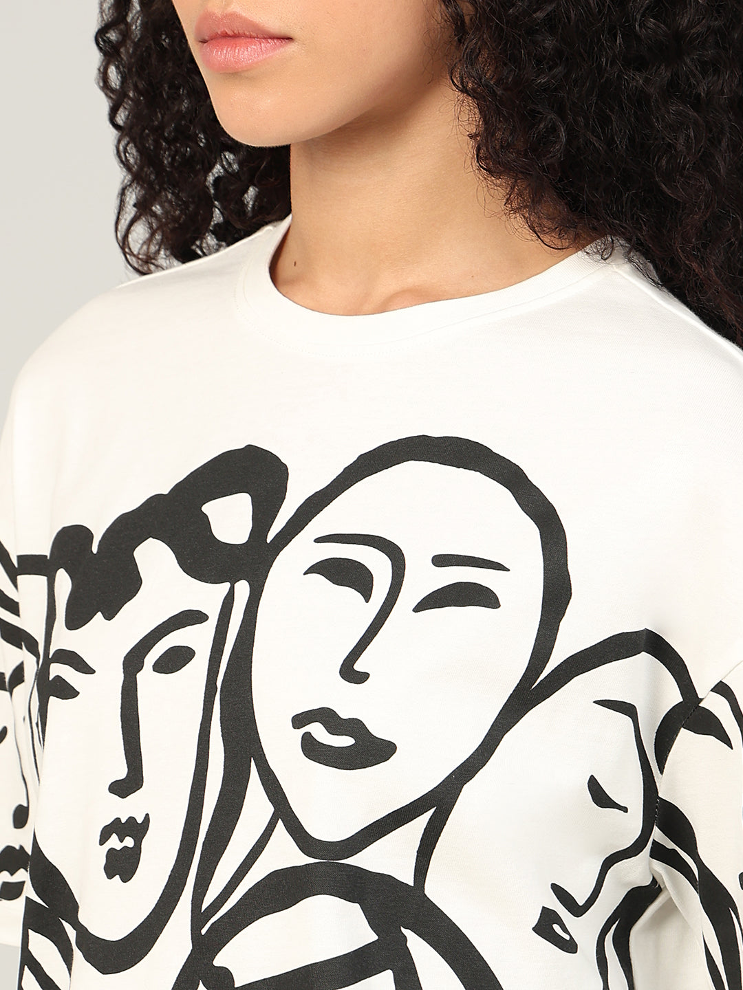 Abstract Print Cotton T-shirt