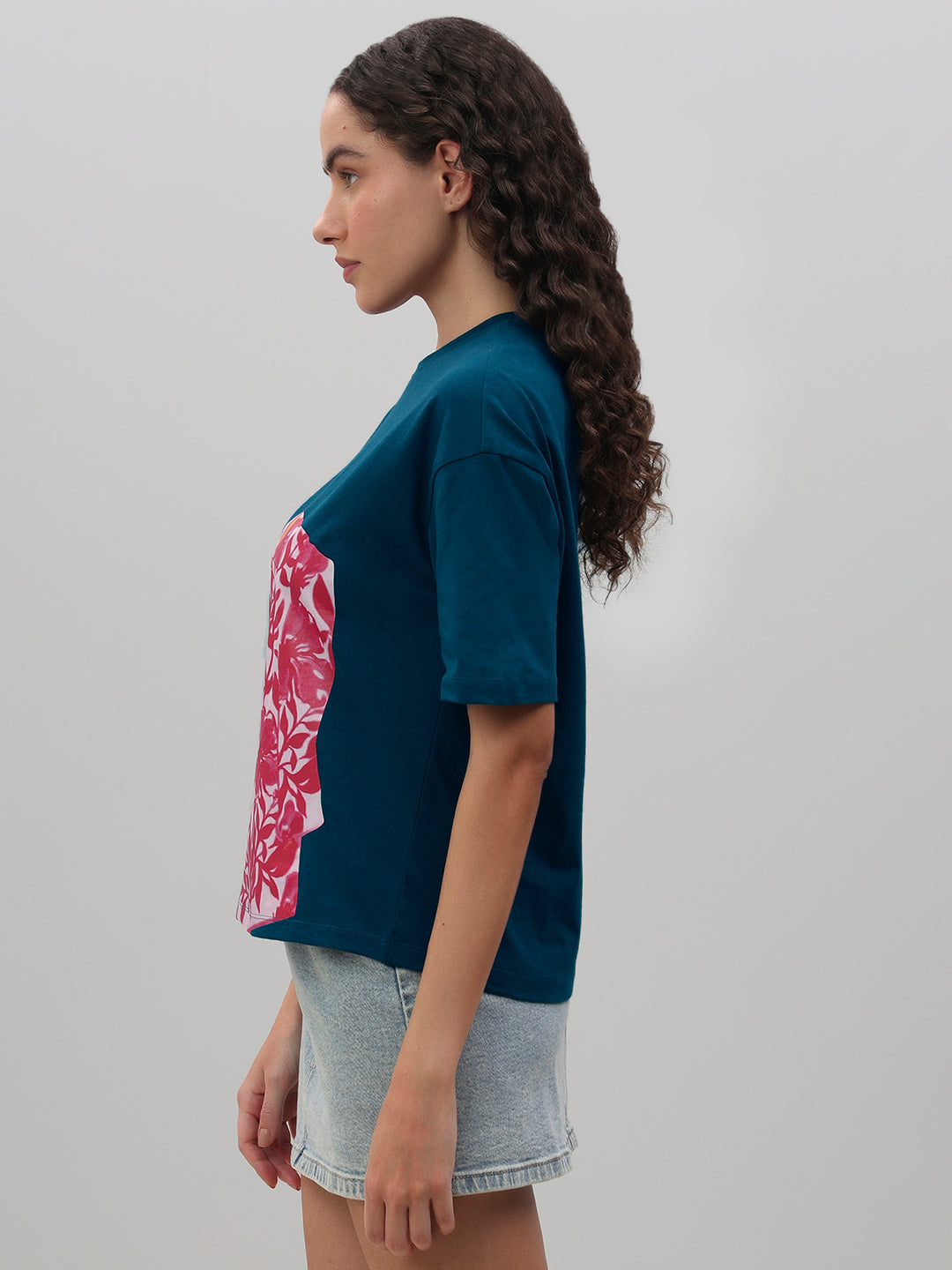 Blue Graphic Print T-Shirt