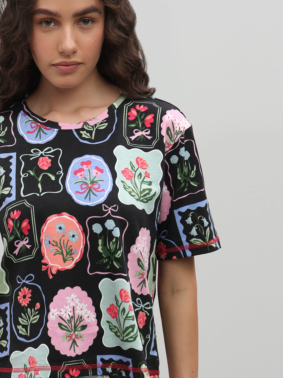 Multi-Colour Art Block Print T-shirt