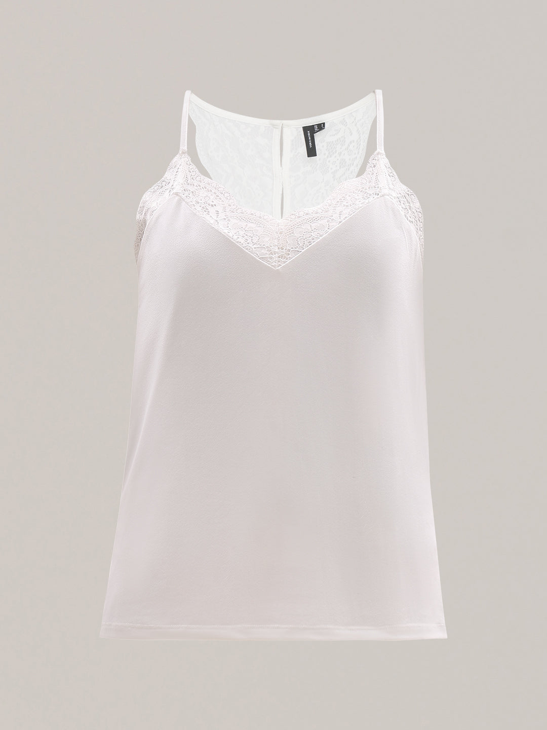White Lace Detail Cami Top