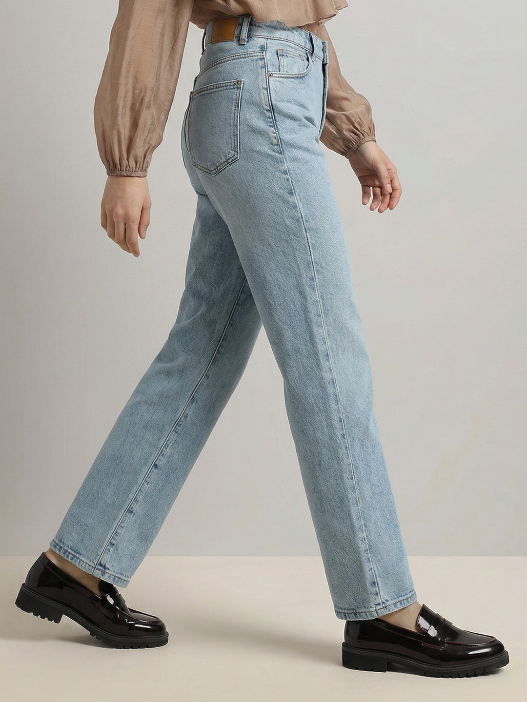 Light Blue Straight Fit Jeans