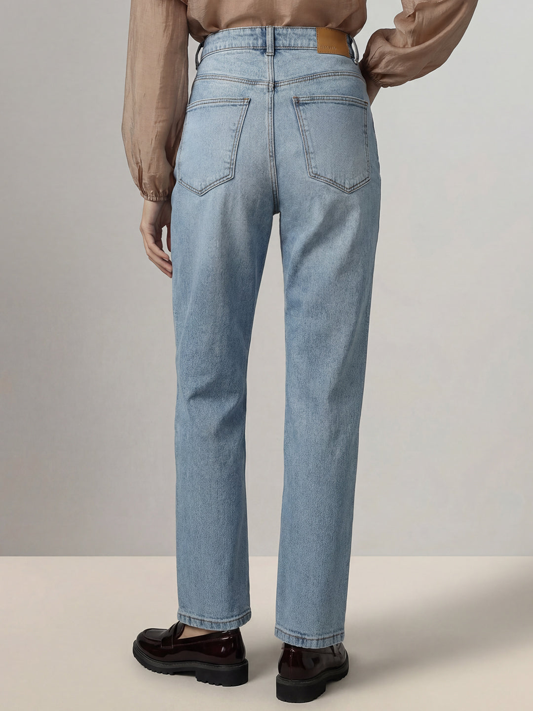 Light Blue Straight Fit Jeans