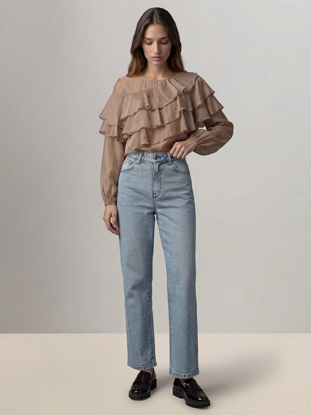 Light Blue Straight Fit Jeans