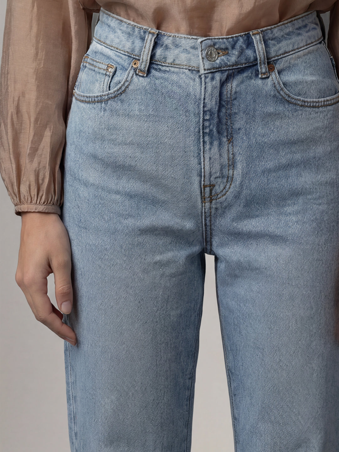 Light Blue Straight Fit Jeans