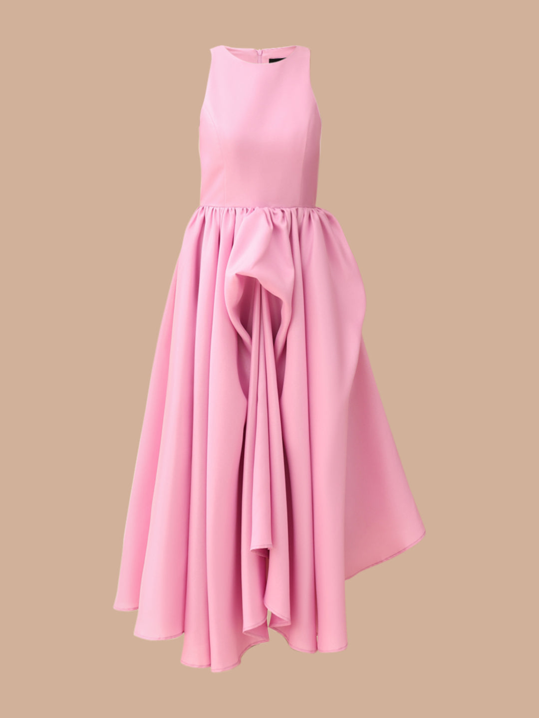 Pink Sleeveless Midi Dress