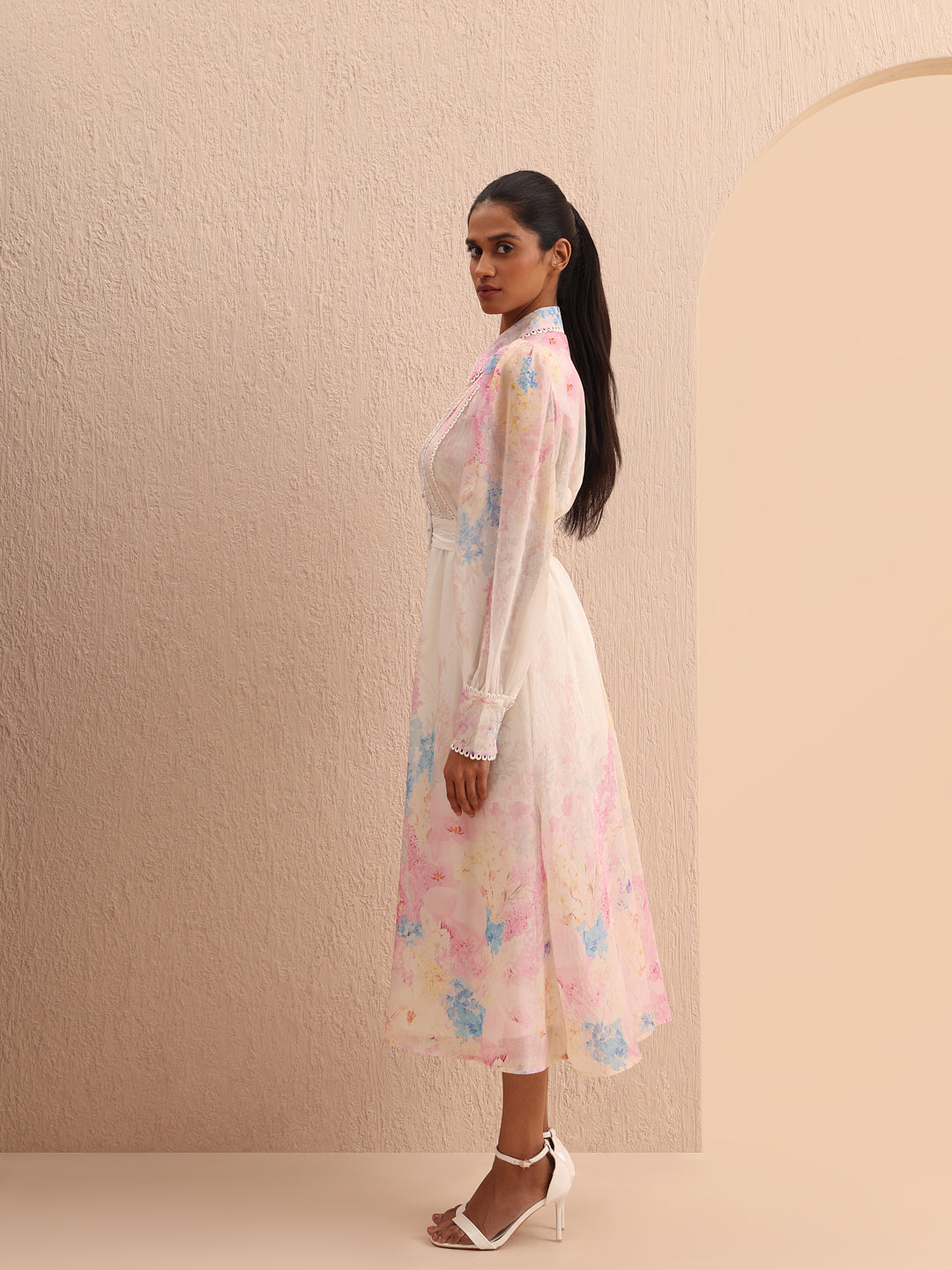 Floral Belted Shirt Dress