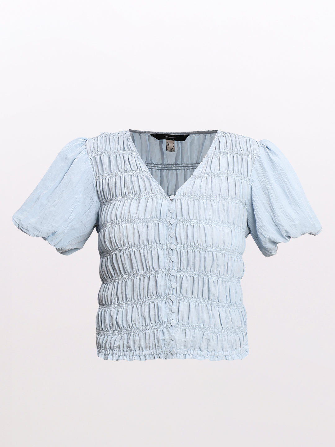 V-Neck Smocked Top