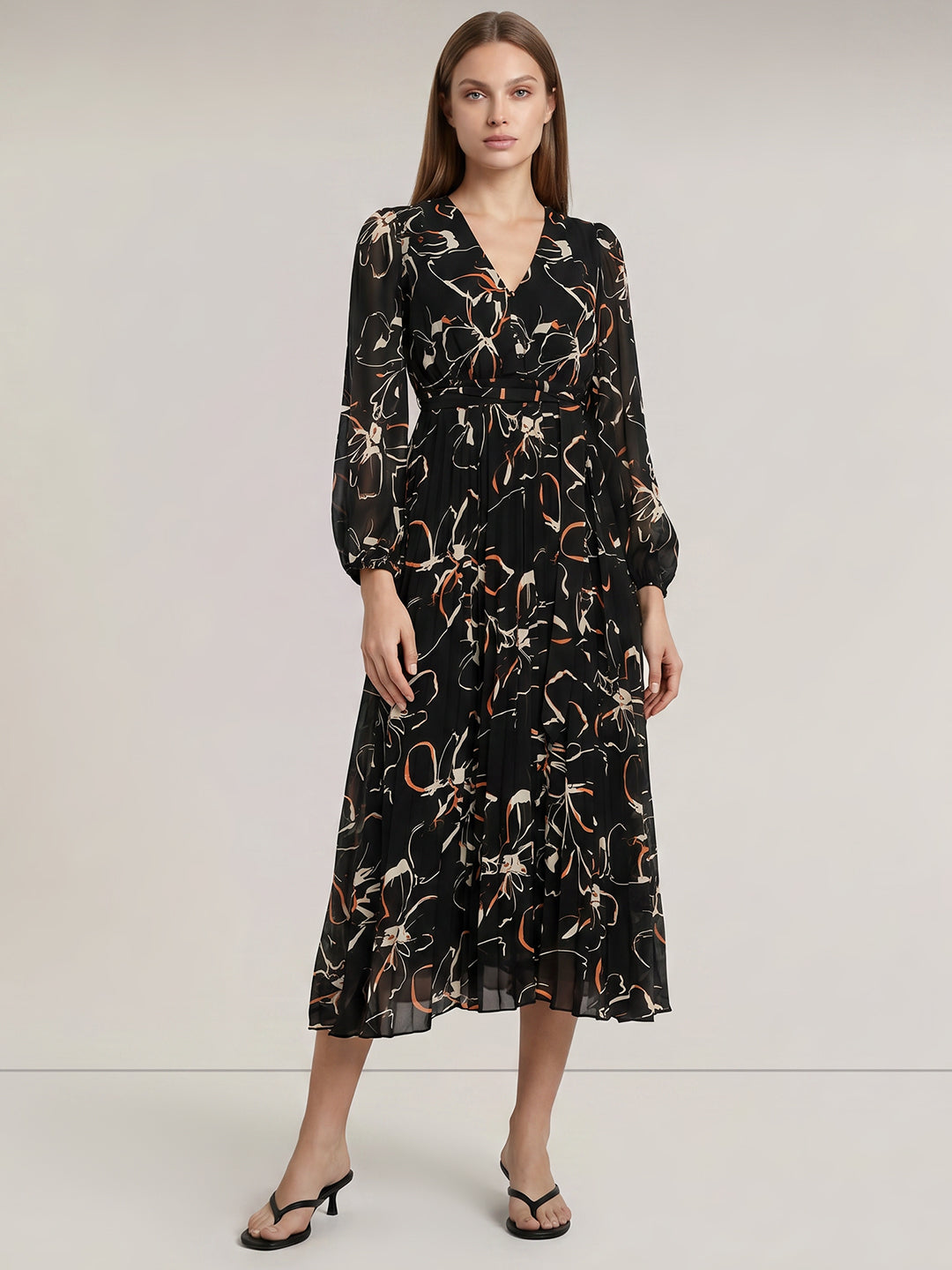 Floral V-Neck Dress