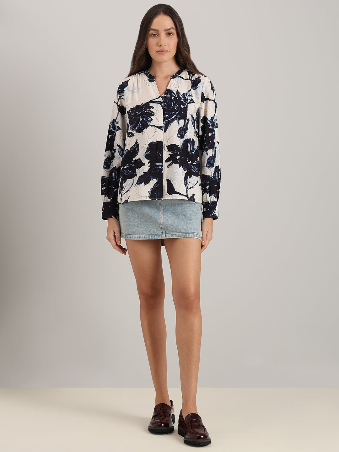 Printed Full Sleeves Top