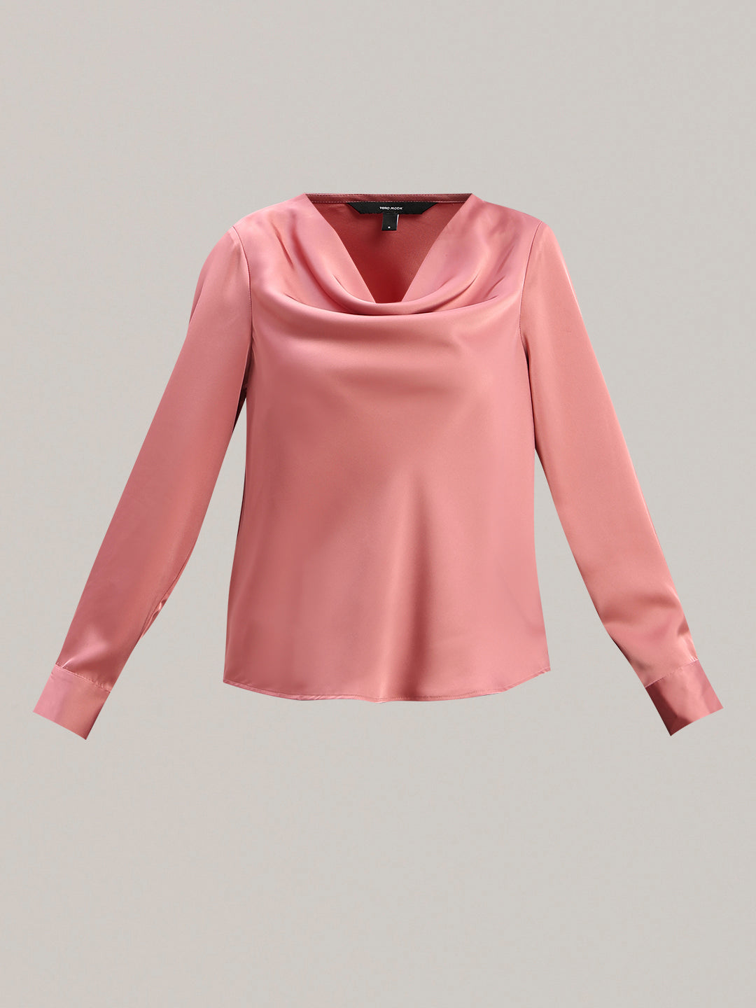 Blush Pink Cowl Neck Top
