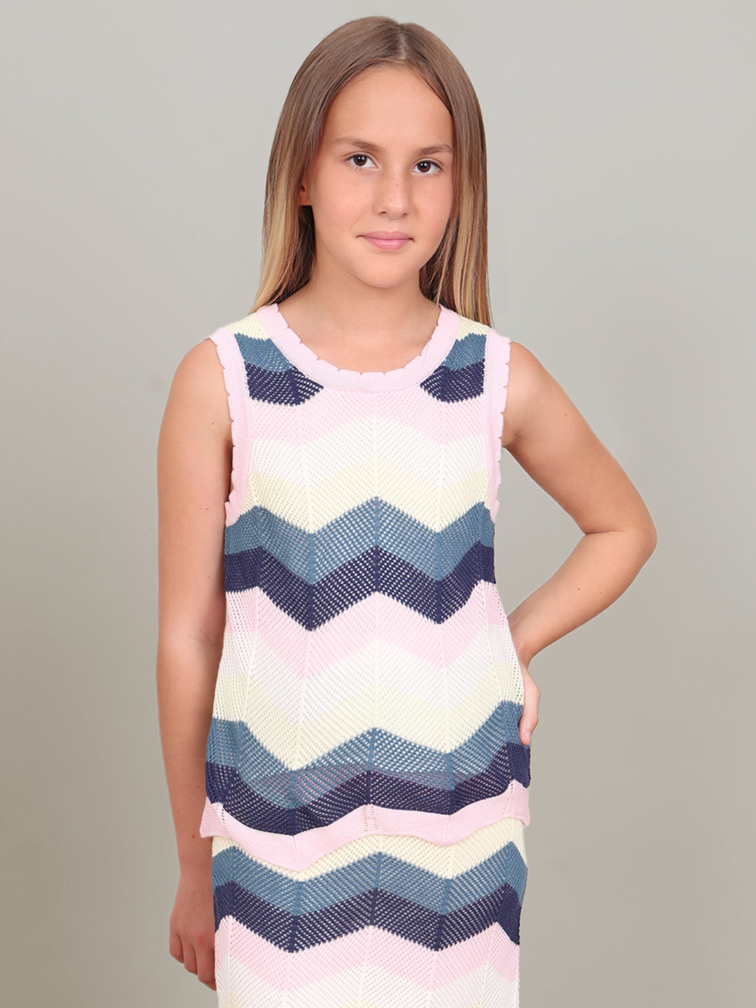 GIRL Chevron Knitted Top