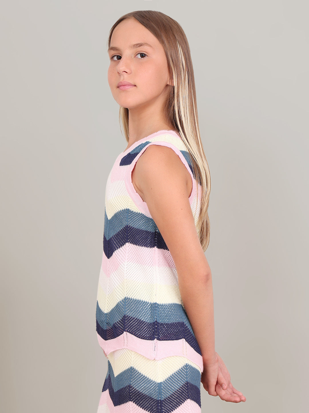 GIRL Chevron Knitted Top