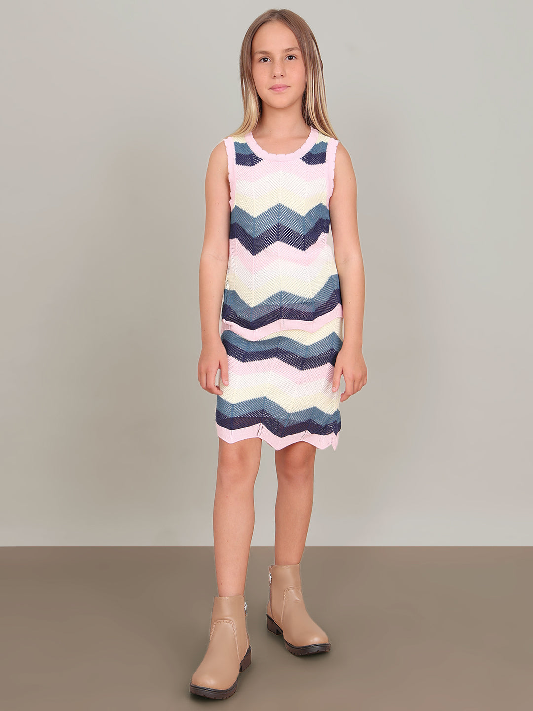 GIRL Chevron Knitted Top