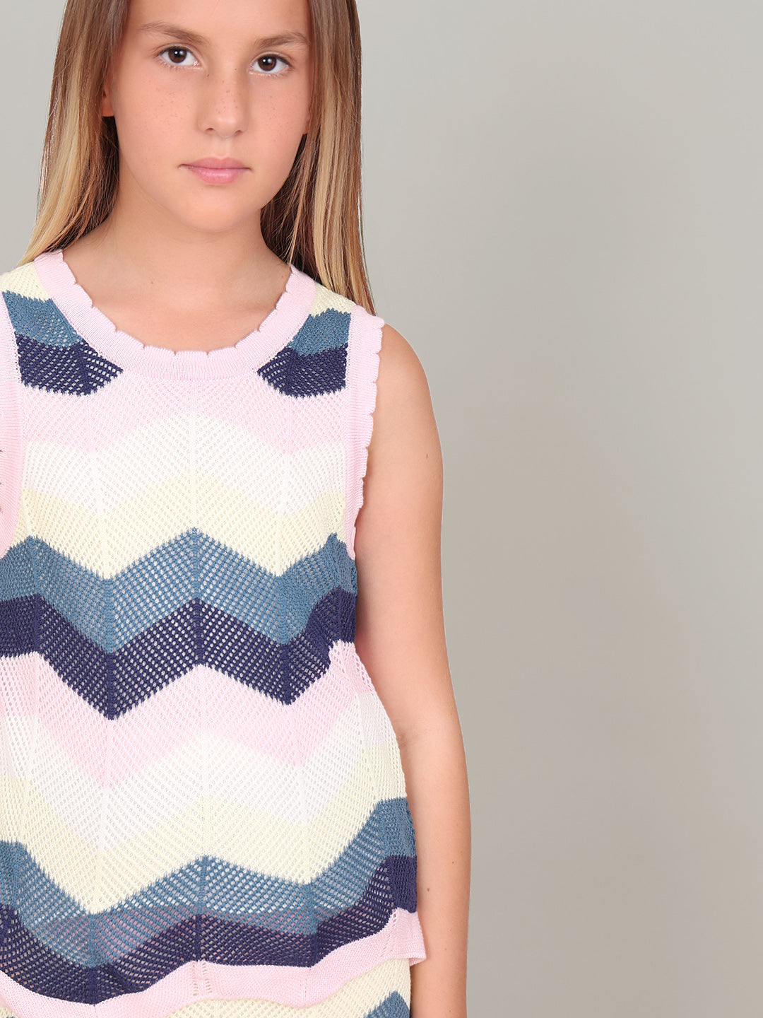 GIRL Chevron Knitted Top