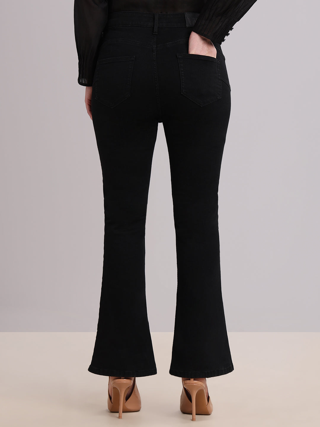 Black High Rise Eric Bootcut Jeans