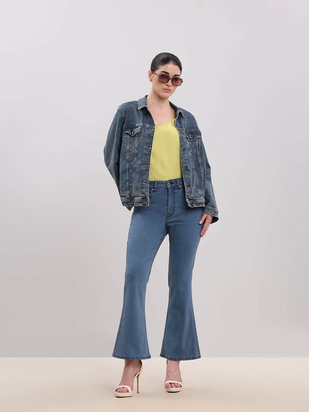 Blue High Rise Eric Bootcut Jeans