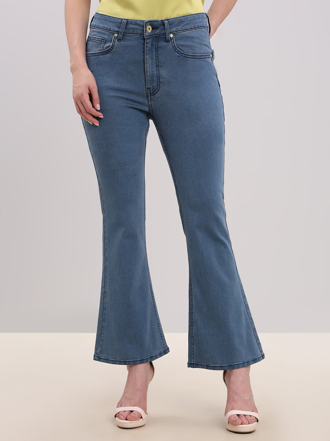 Blue High Rise Eric Bootcut Jeans