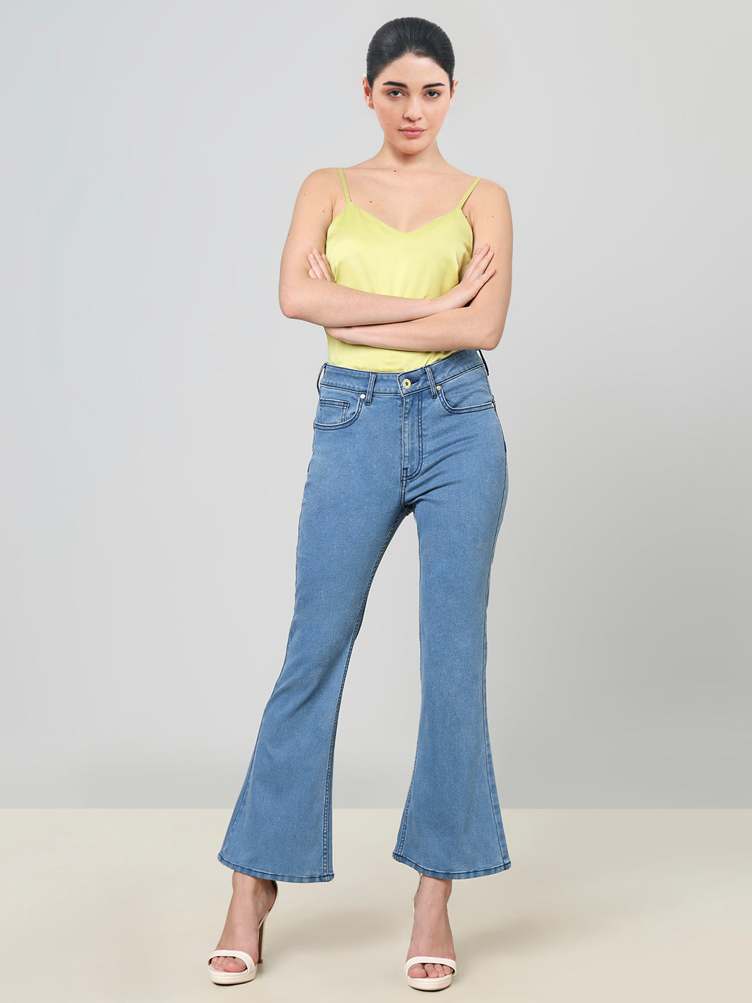 Blue High Rise Eric Bootcut Jeans