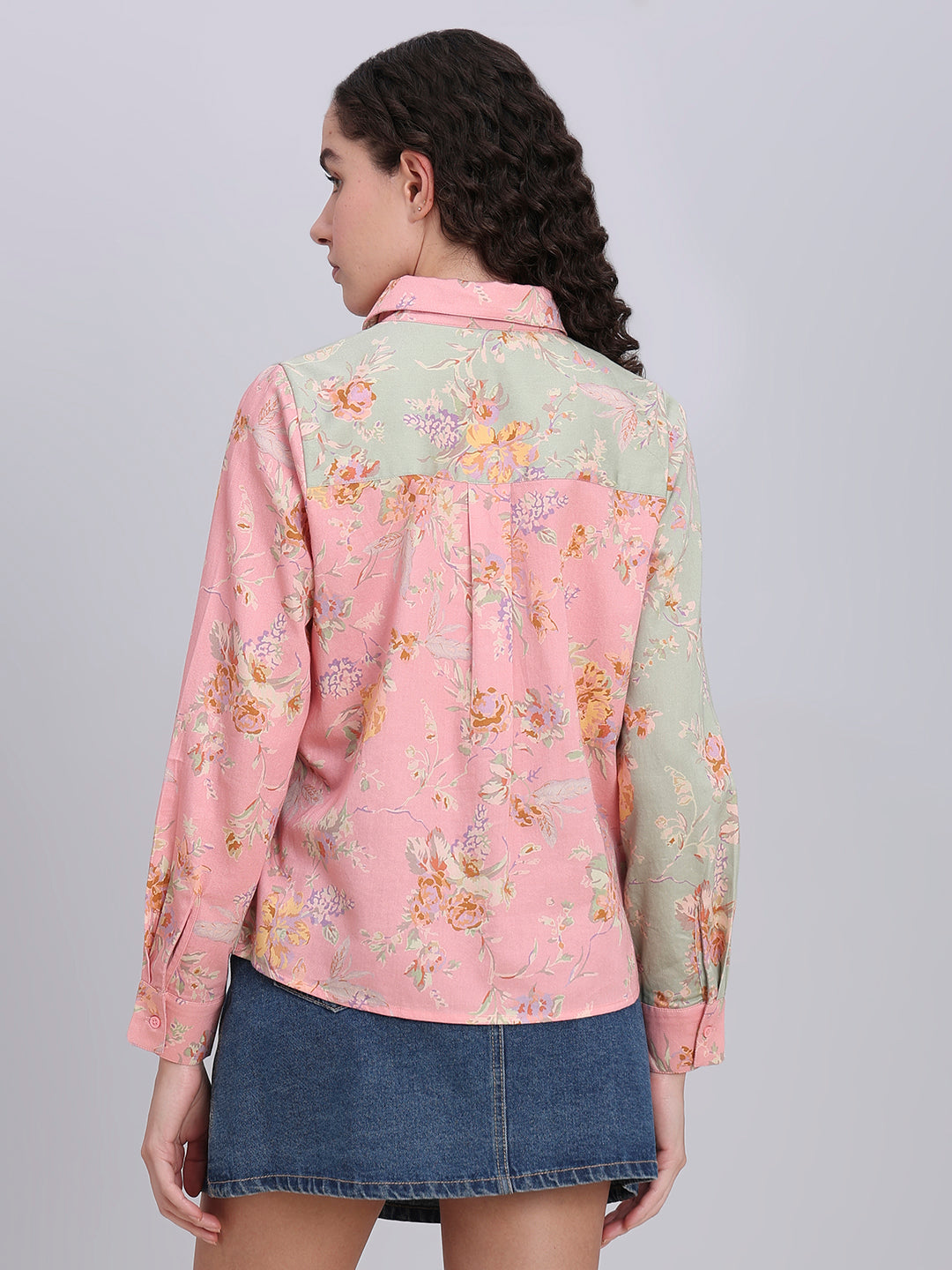 Floral Colourblocked Shirt