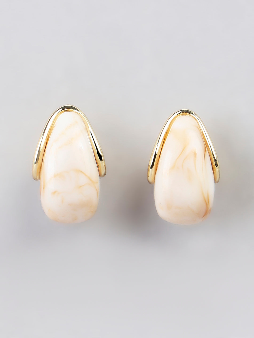 Golden Marble Stoned Studs