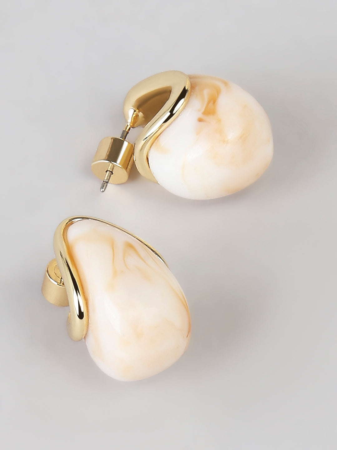 Golden Marble Stoned Studs