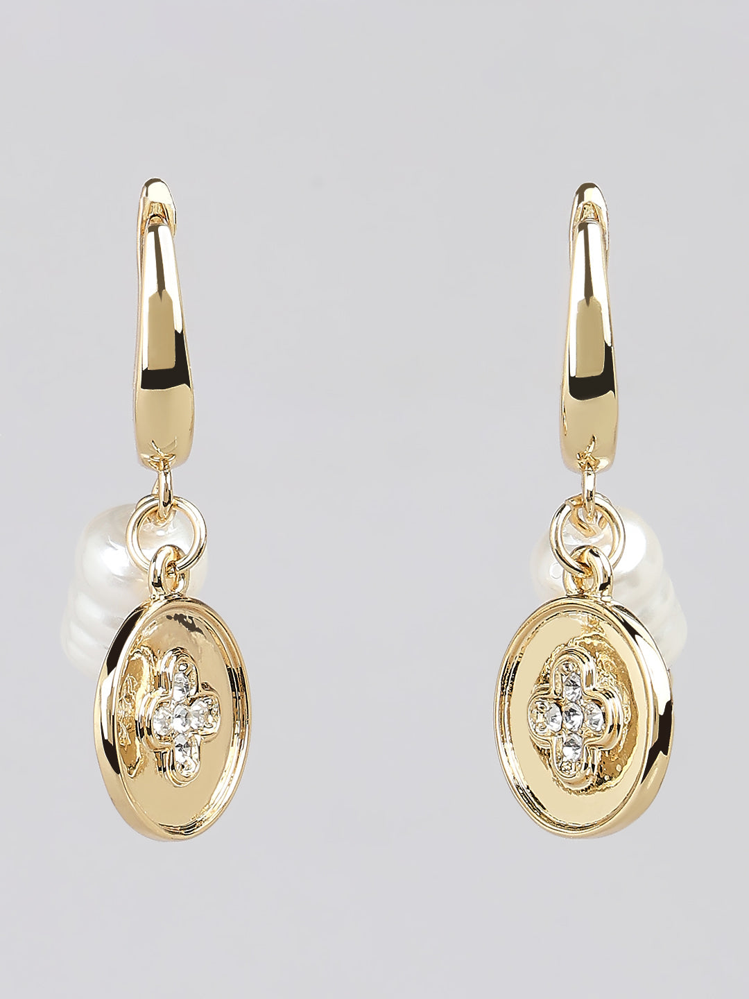 Gold-Tone Charm Drop Earrings