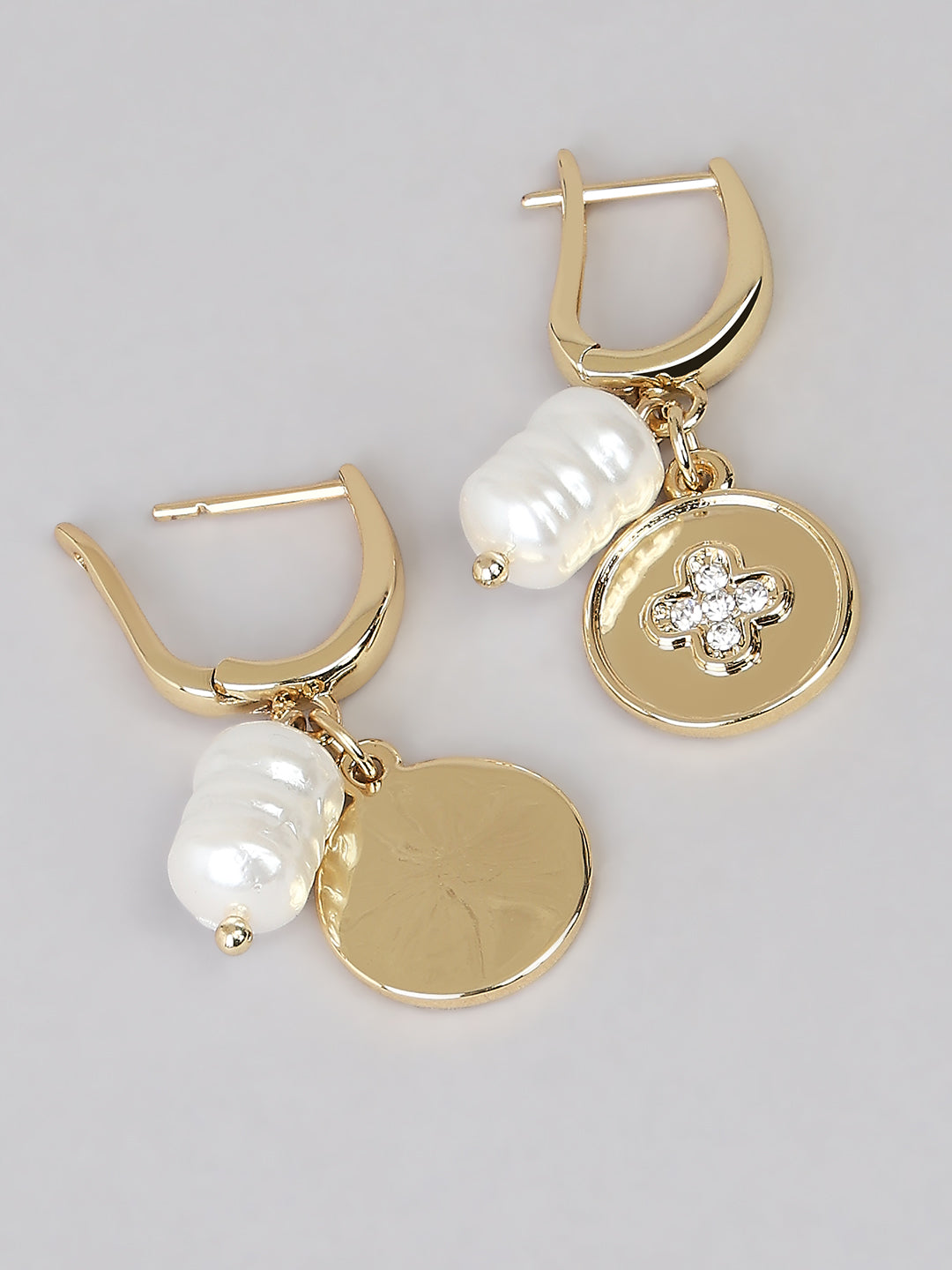 Gold-Tone Charm Drop Earrings