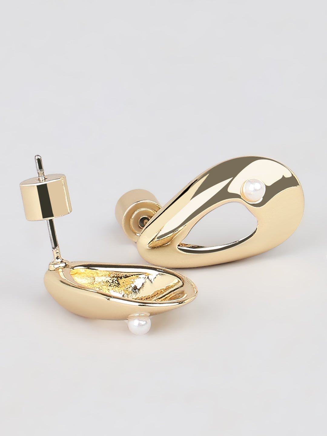 Gold-Tone Pearl Accent Studs