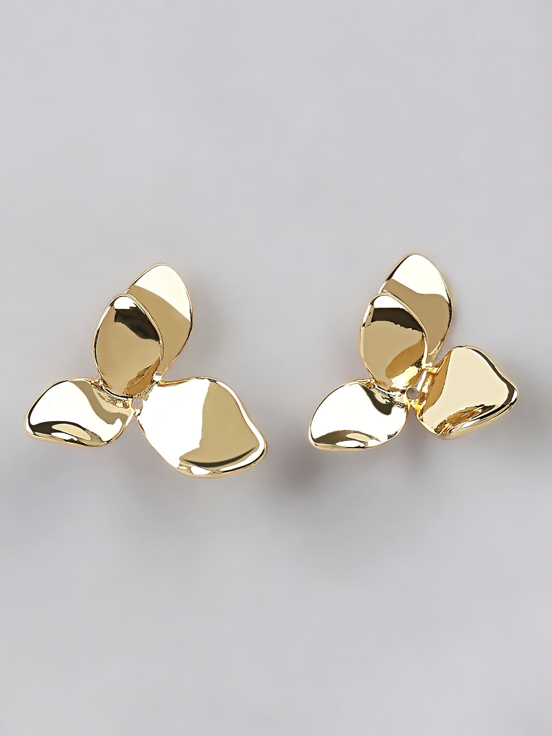 Golden Floral Studs