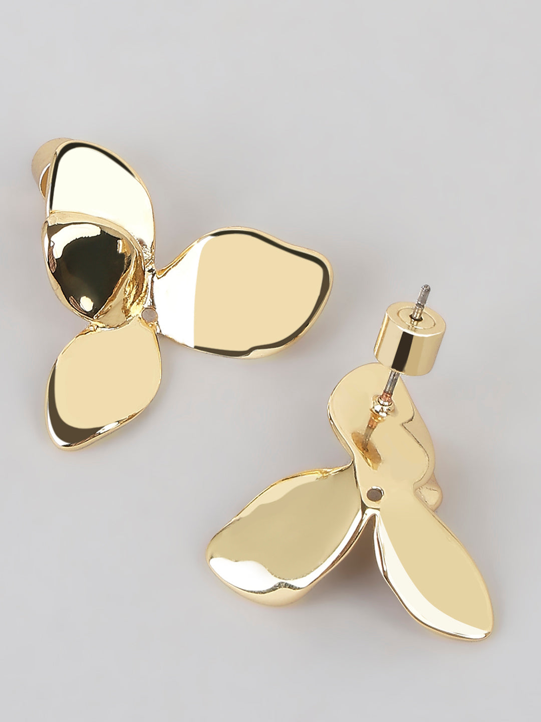 Golden Floral Studs
