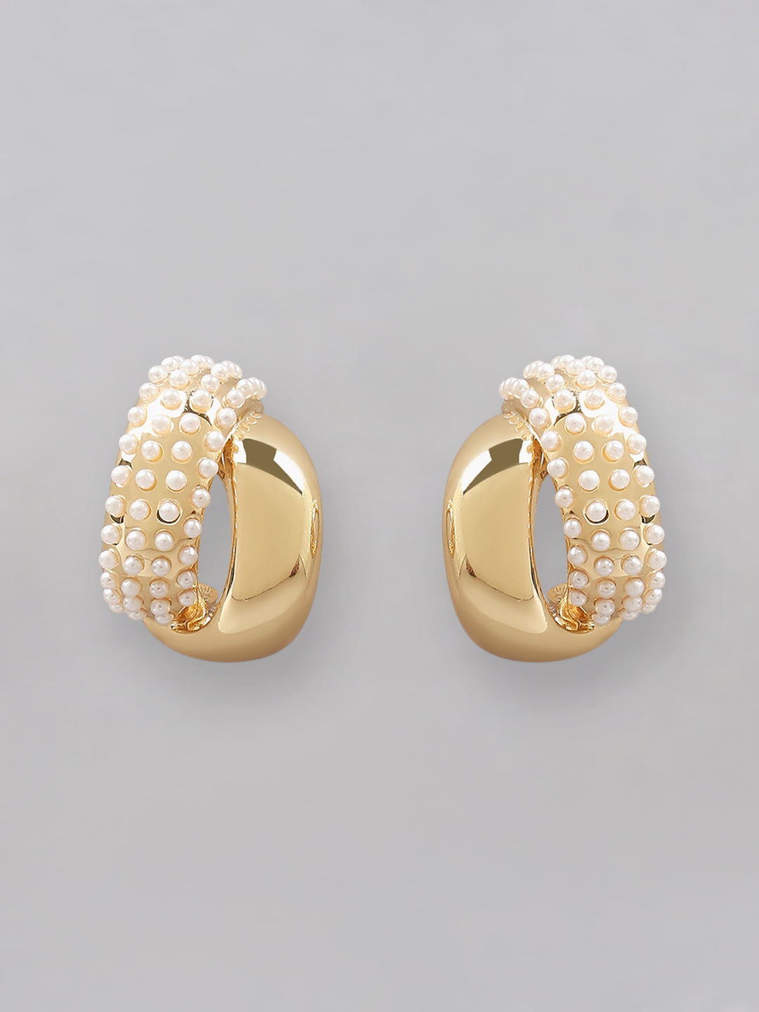 Embellished Golden Hoops