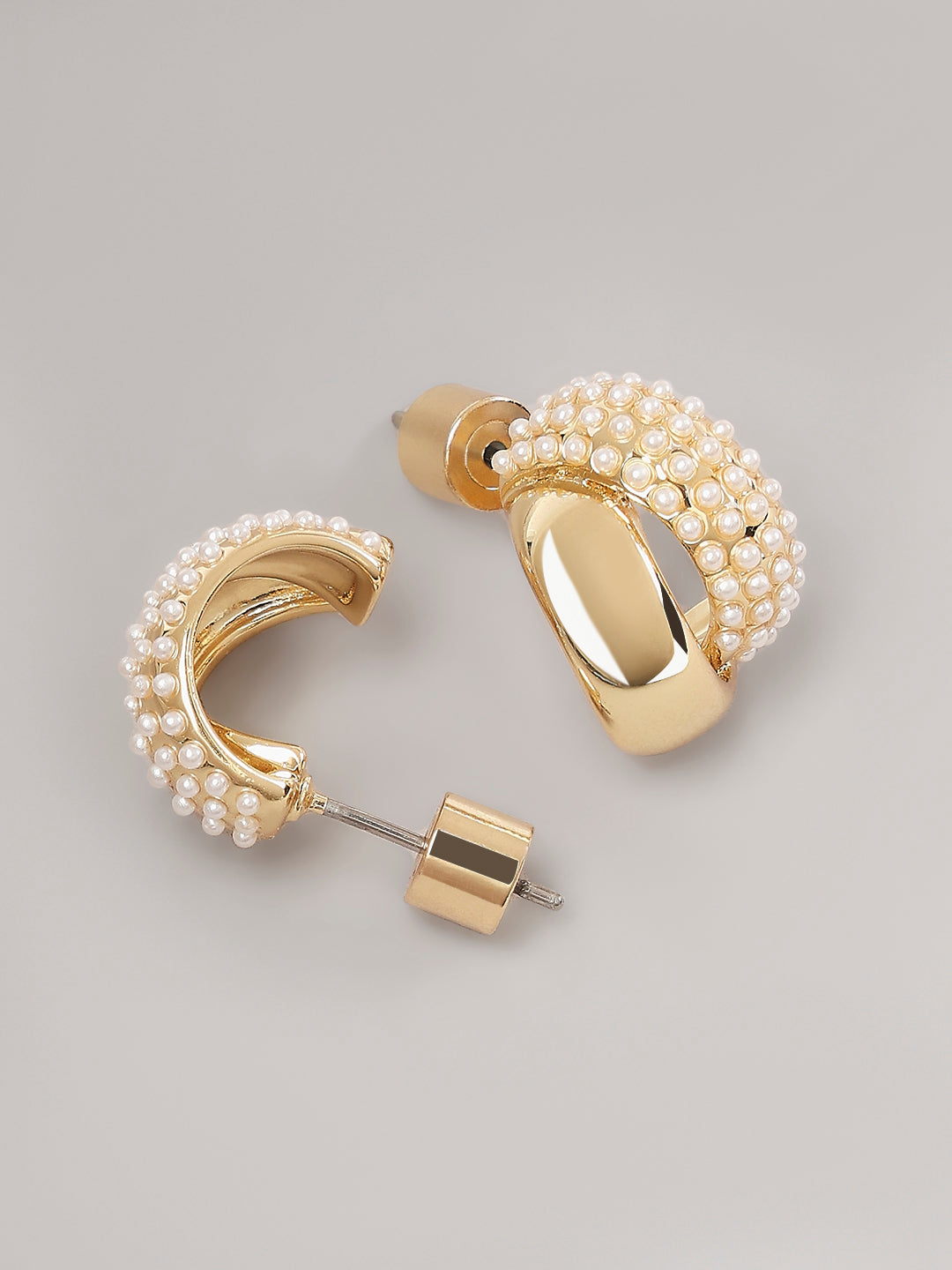 Embellished Golden Hoops