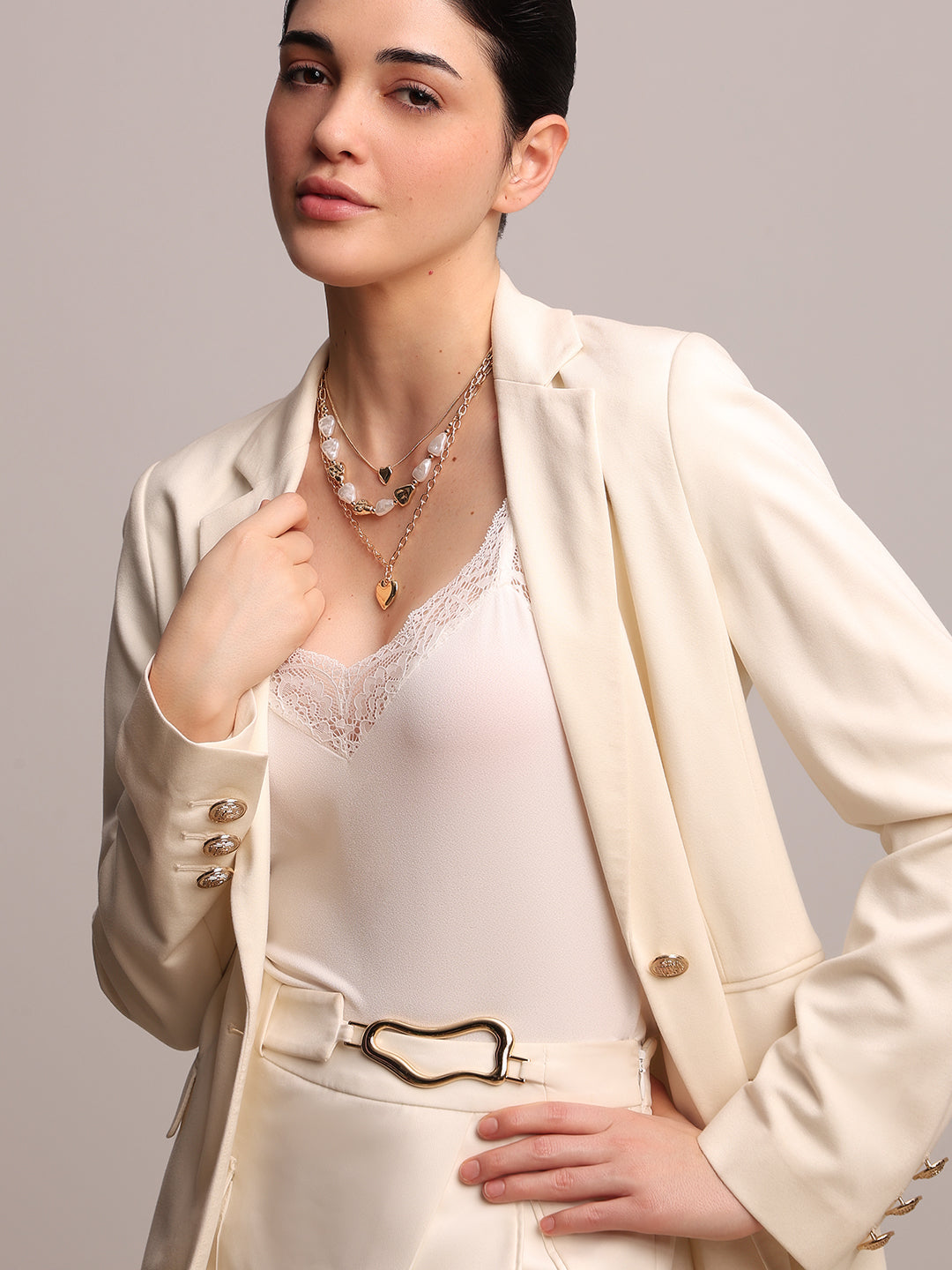 Golden Layered Pendant Necklace