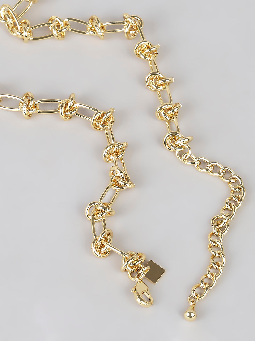 Gold-Tone Knot Chain Necklace