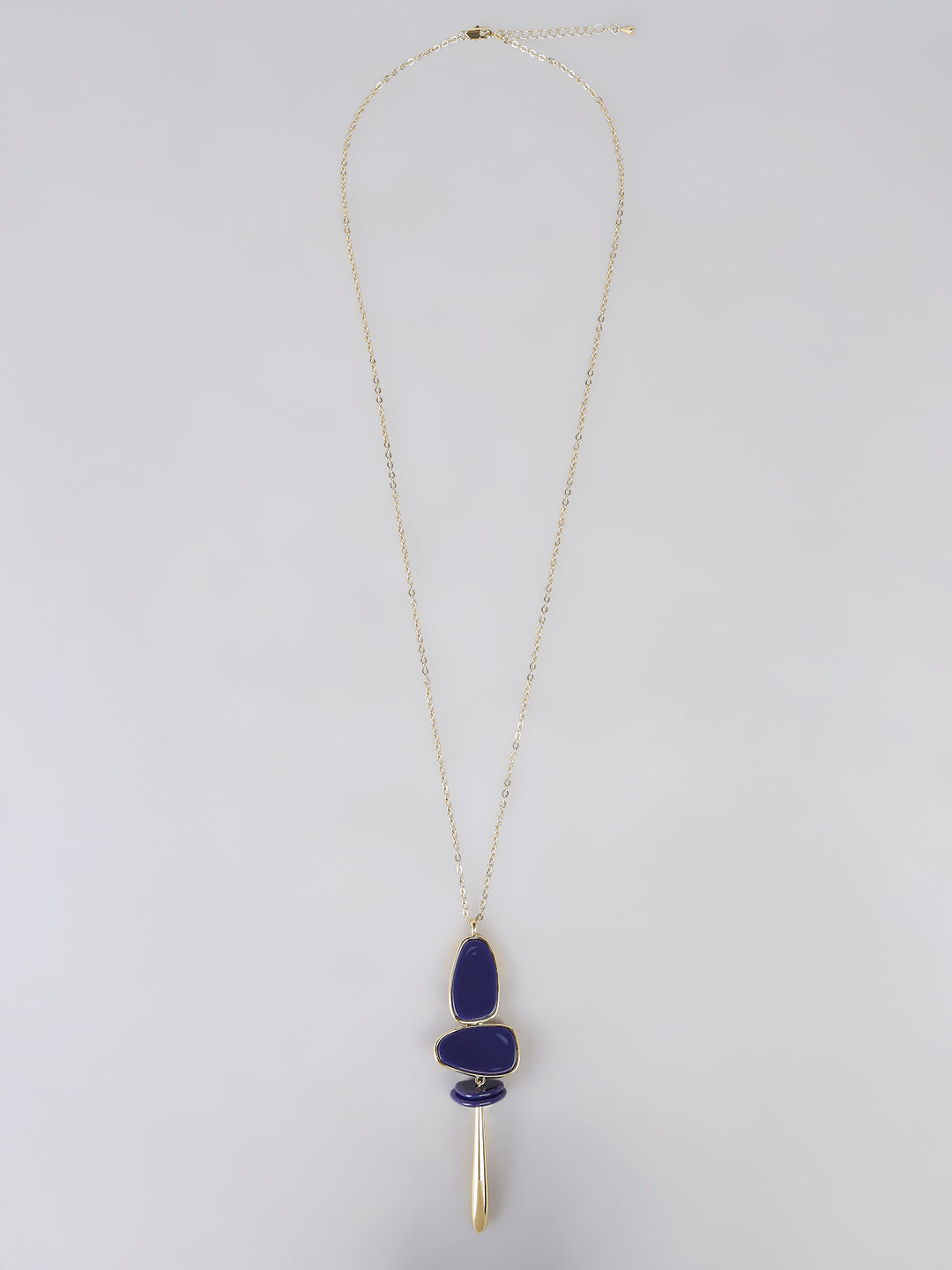 Gold-Tone Stone Pendant Necklace