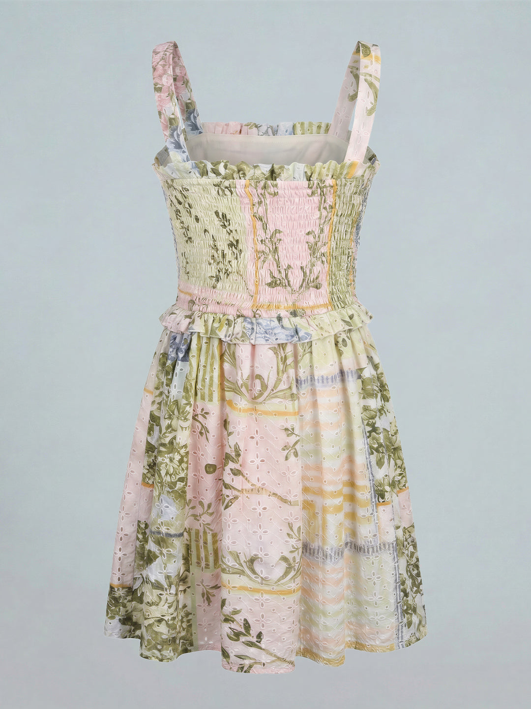 GIRLS Floral Print Smocked Dress