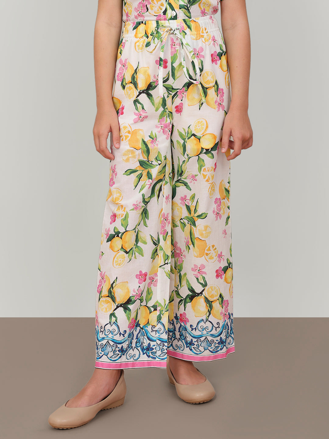 GIRL Lemon Floral Print Pants