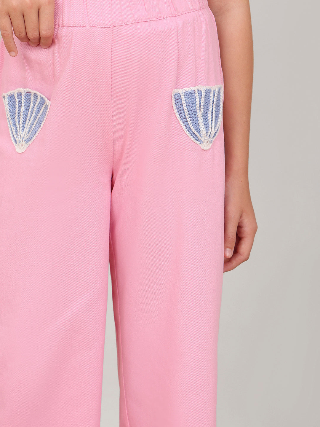 GIRL Pink Patch Detail Pants