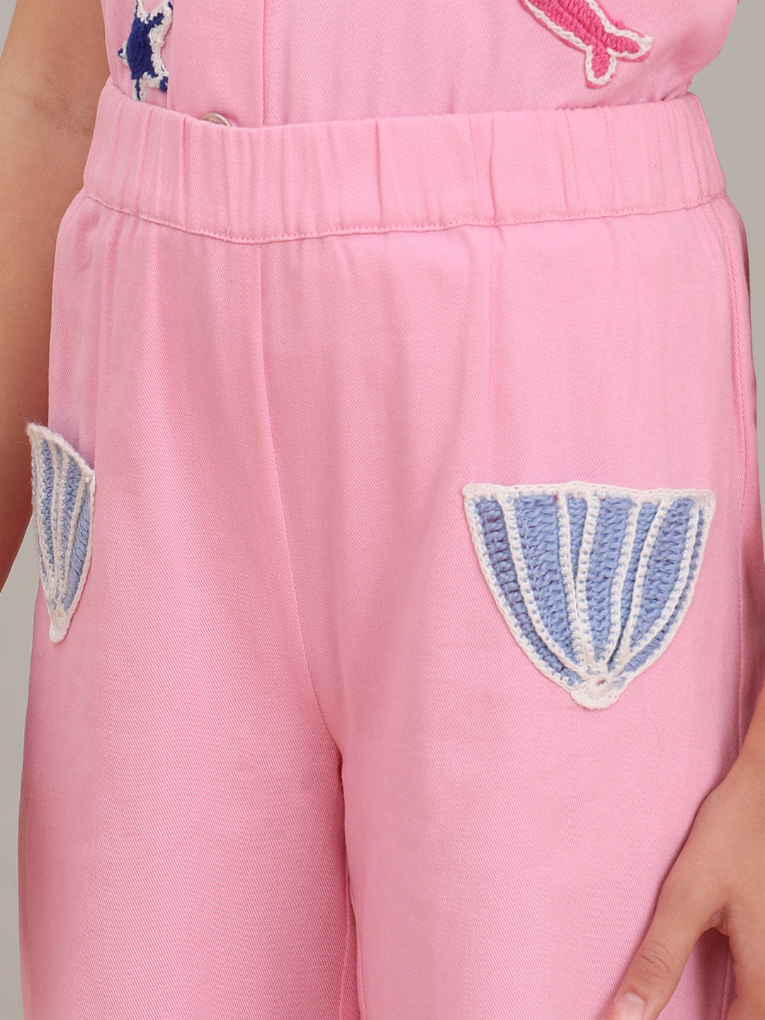 GIRL Pink Patch Detail Pants