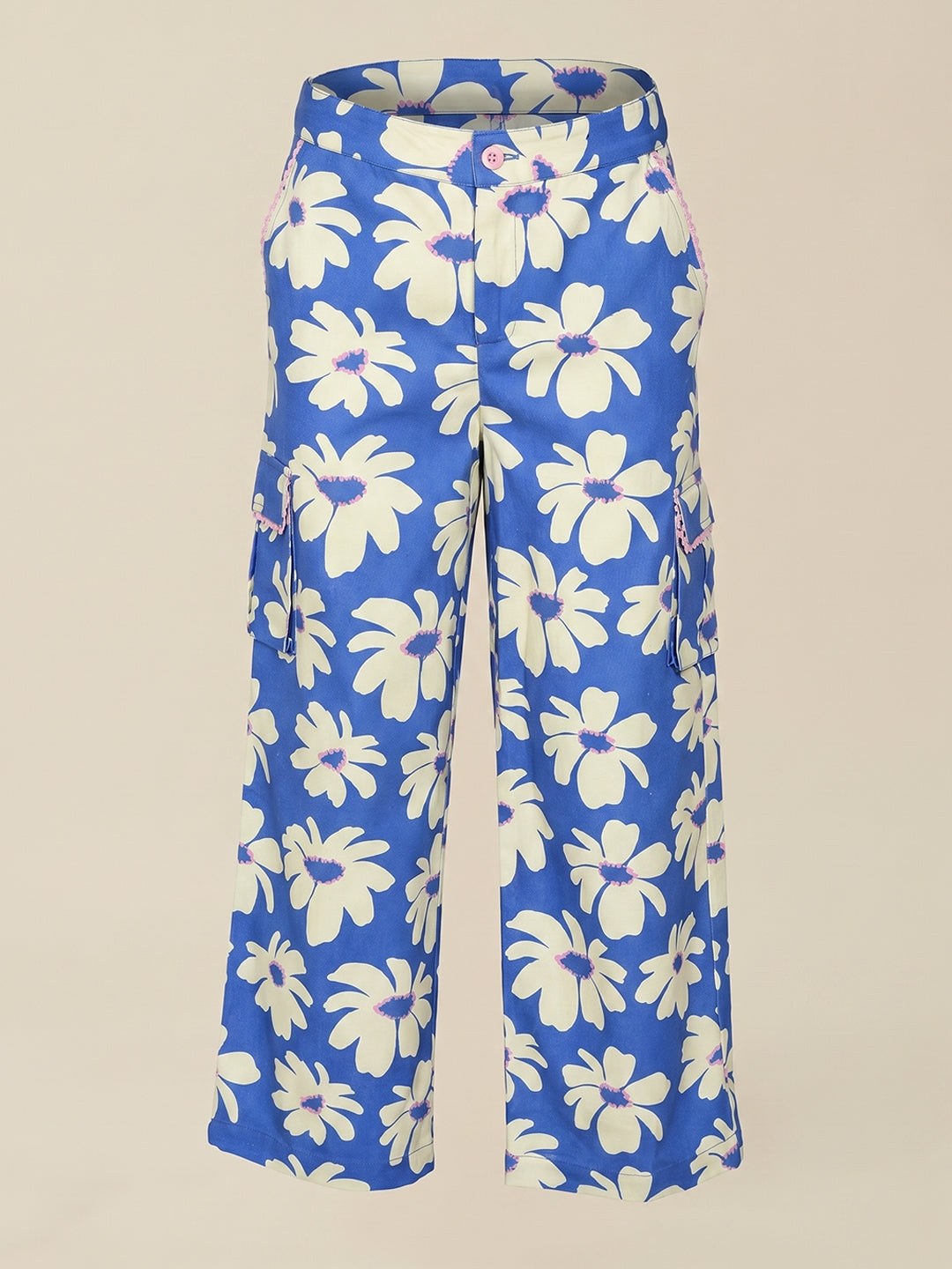 GIRLS Blue Floral Pants