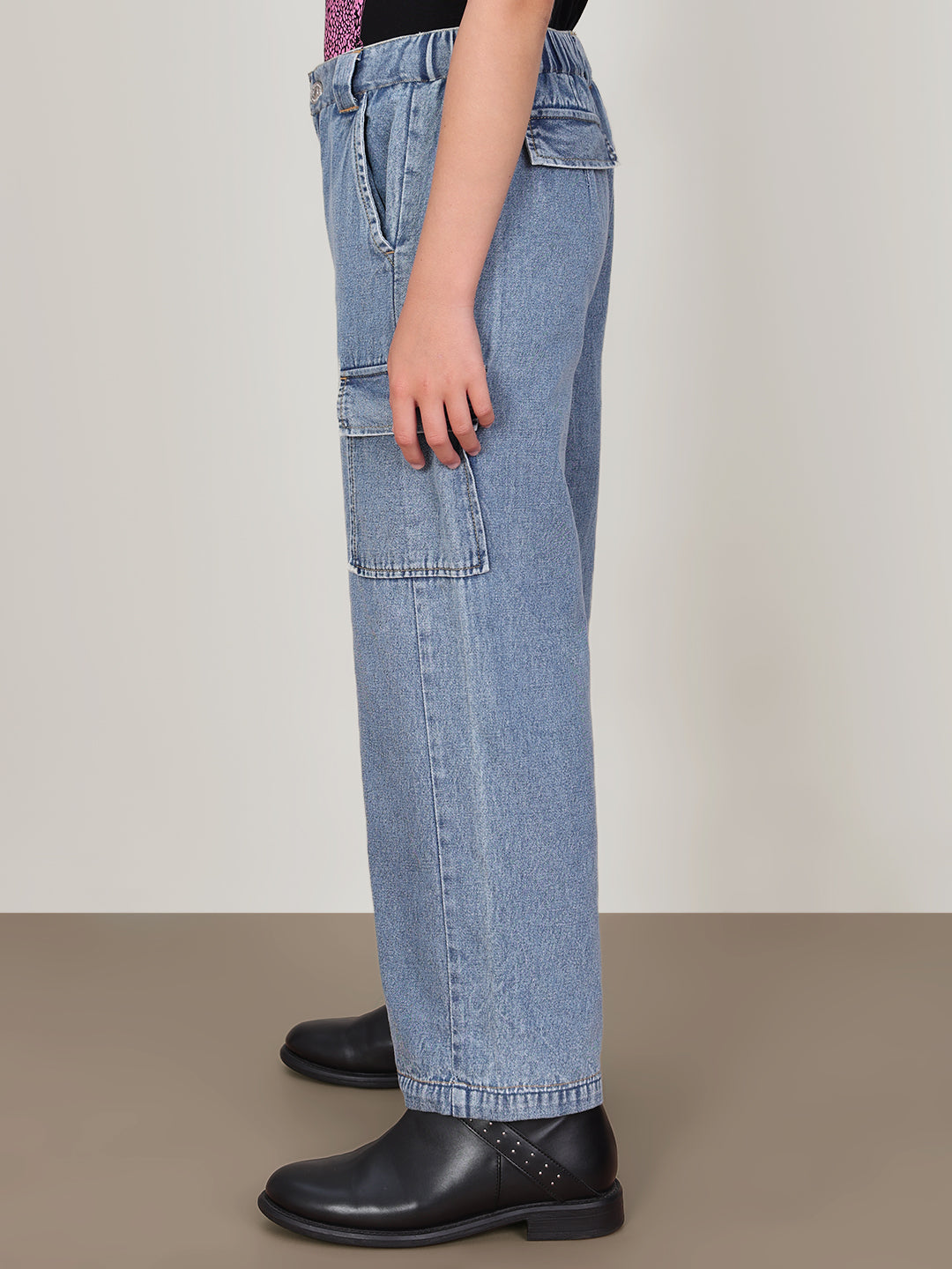 GIRL Blue Denim Cargo Pants