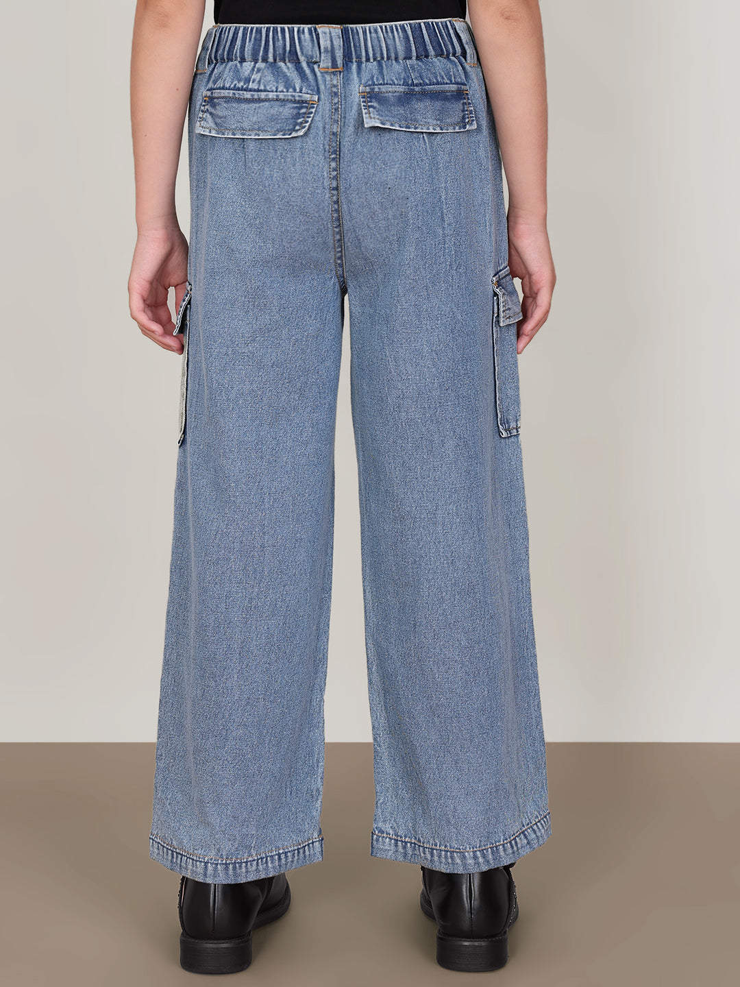 GIRL Blue Denim Cargo Pants