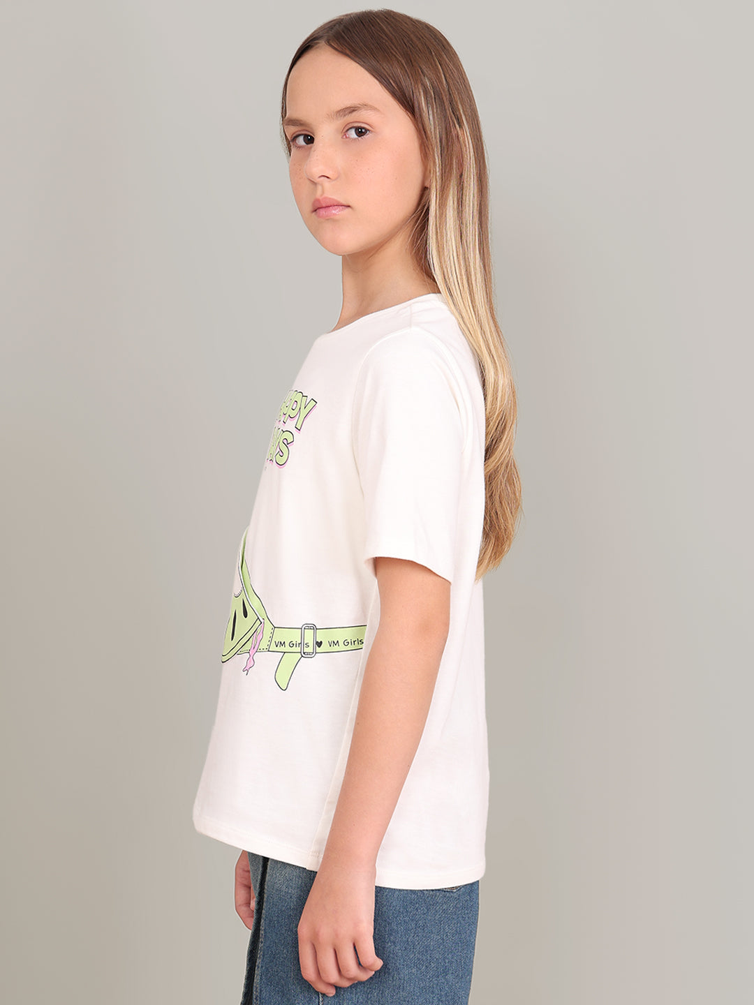 GIRL Cotton Printed T-shirt