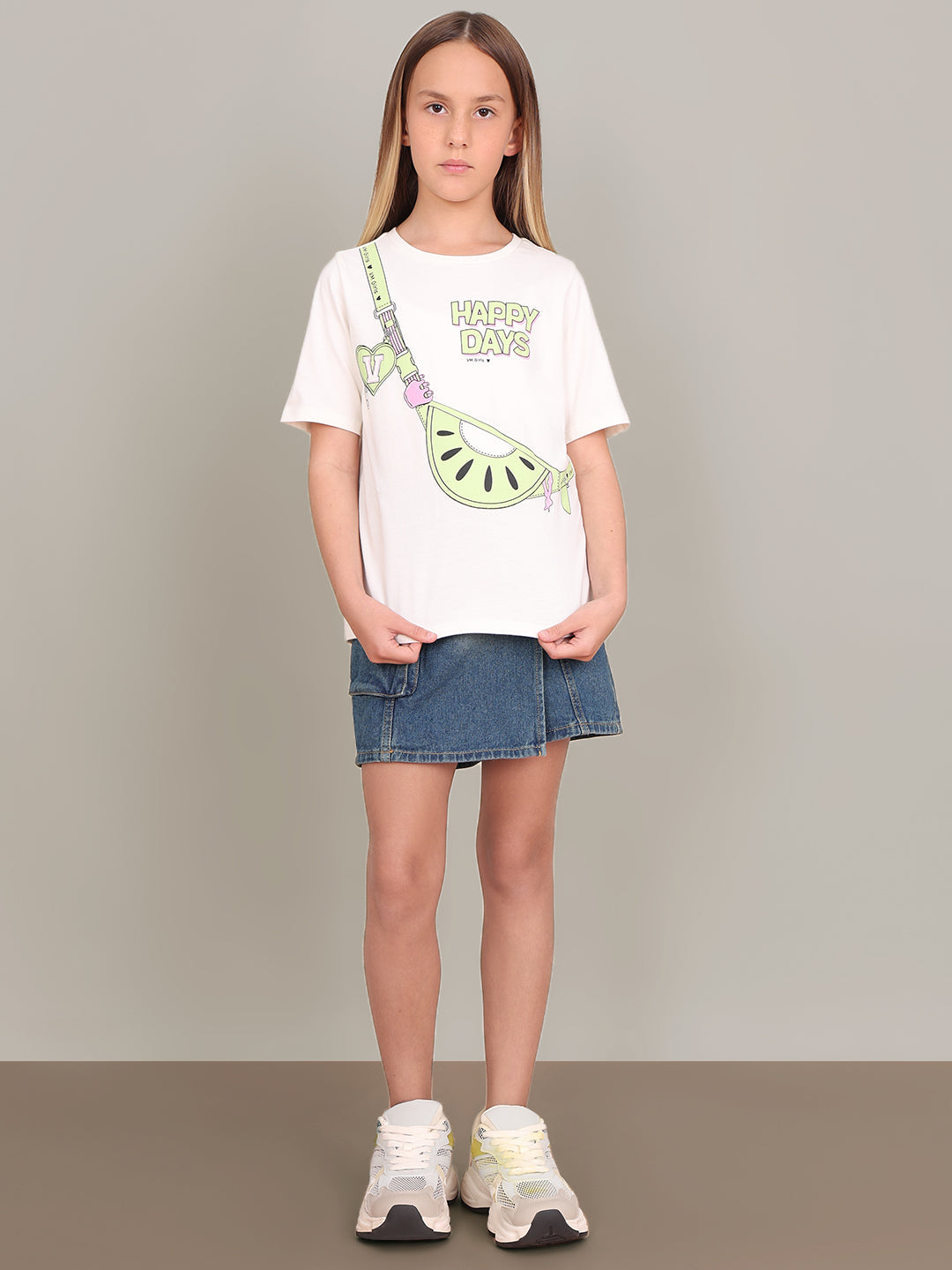 GIRL Cotton Printed T-shirt