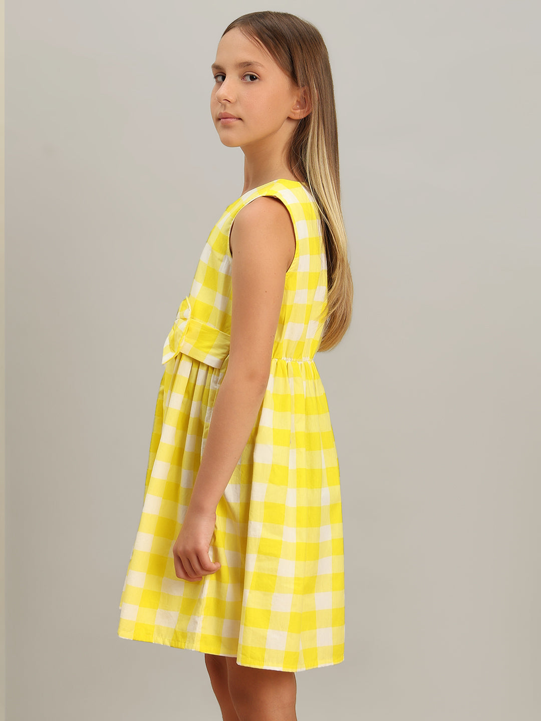 GIRL Gingham Check Cotton Dress