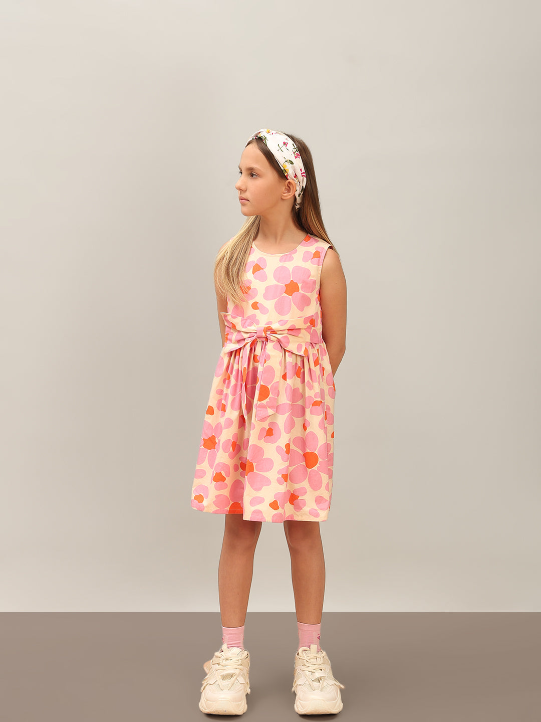 GIRL Printed Cotton Dress