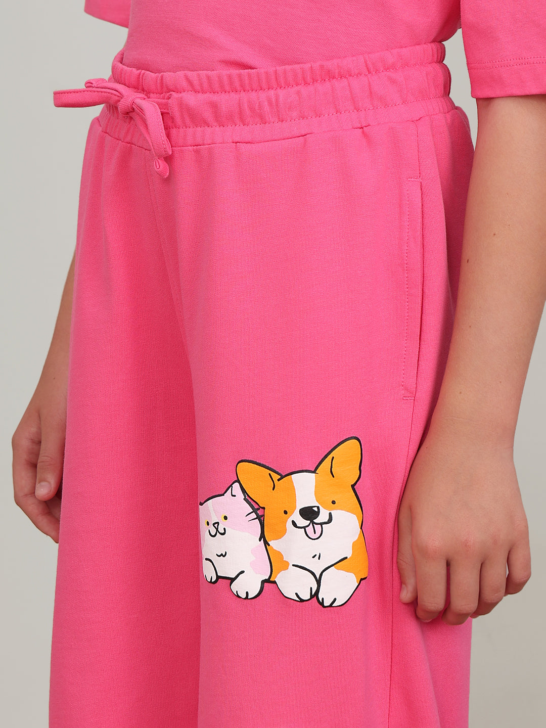 GIRL Pink Cotton Lounge Pants