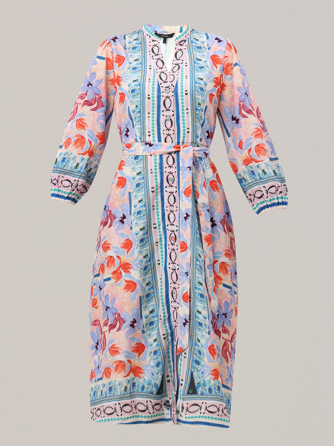 Multi-Colour Printed Midi Dress